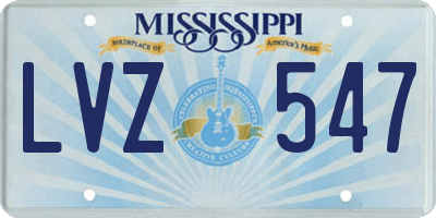 MS license plate LVZ547