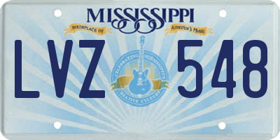 MS license plate LVZ548