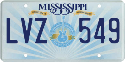 MS license plate LVZ549