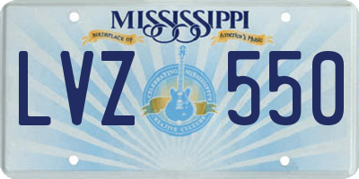 MS license plate LVZ550