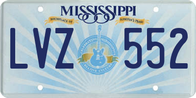 MS license plate LVZ552