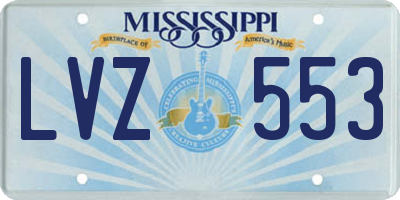 MS license plate LVZ553