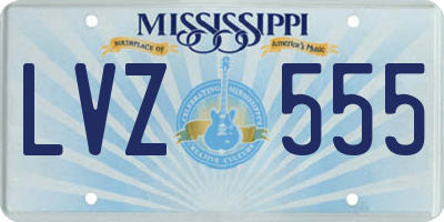 MS license plate LVZ555