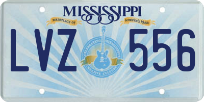 MS license plate LVZ556