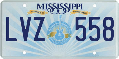 MS license plate LVZ558