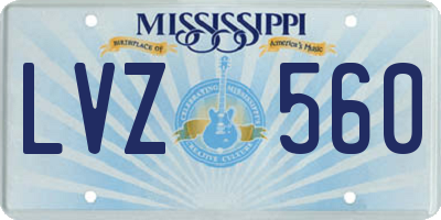 MS license plate LVZ560