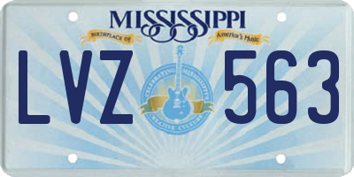 MS license plate LVZ563