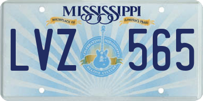 MS license plate LVZ565
