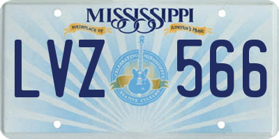 MS license plate LVZ566