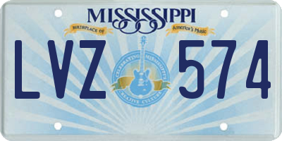MS license plate LVZ574