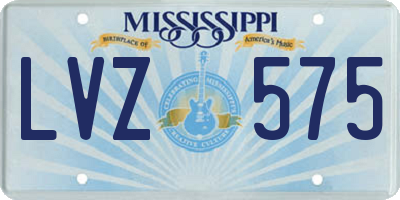 MS license plate LVZ575