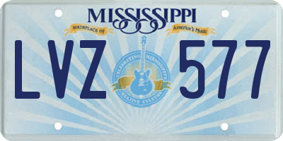 MS license plate LVZ577