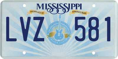 MS license plate LVZ581