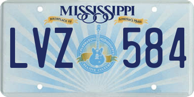 MS license plate LVZ584