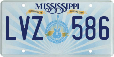 MS license plate LVZ586