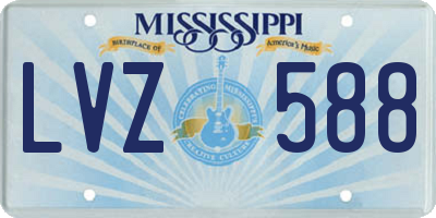 MS license plate LVZ588