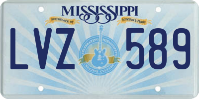 MS license plate LVZ589