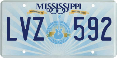 MS license plate LVZ592