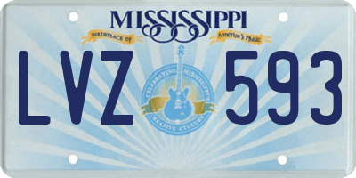 MS license plate LVZ593
