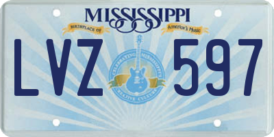 MS license plate LVZ597