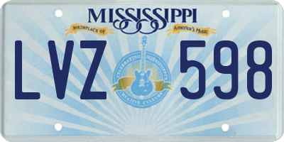 MS license plate LVZ598