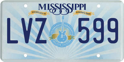 MS license plate LVZ599