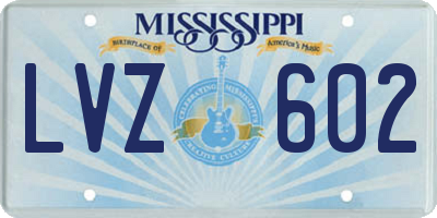 MS license plate LVZ602
