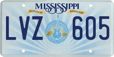 MS license plate LVZ605