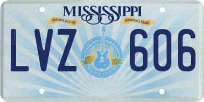 MS license plate LVZ606