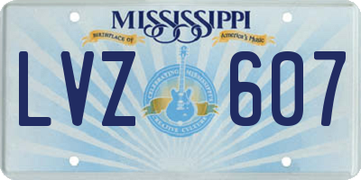 MS license plate LVZ607