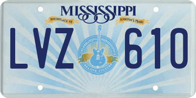 MS license plate LVZ610
