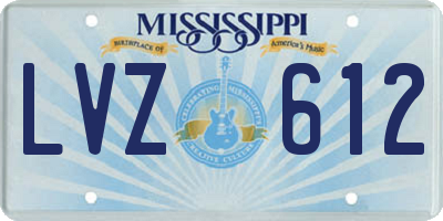 MS license plate LVZ612