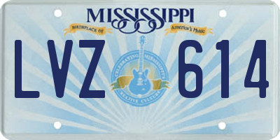 MS license plate LVZ614