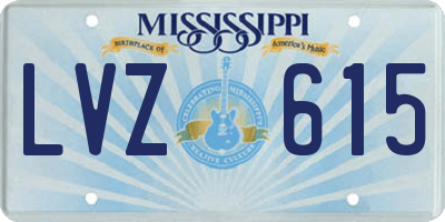 MS license plate LVZ615