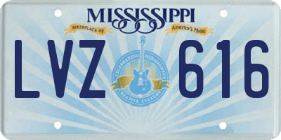 MS license plate LVZ616