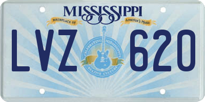 MS license plate LVZ620