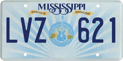 MS license plate LVZ621