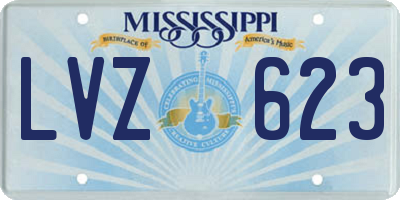 MS license plate LVZ623