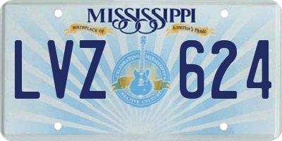 MS license plate LVZ624