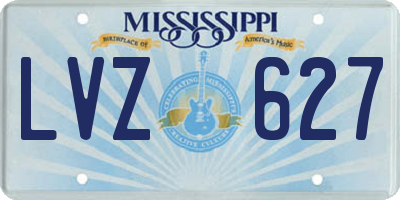 MS license plate LVZ627