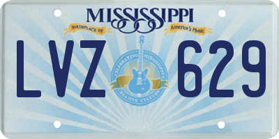 MS license plate LVZ629