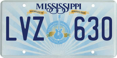 MS license plate LVZ630