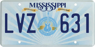 MS license plate LVZ631