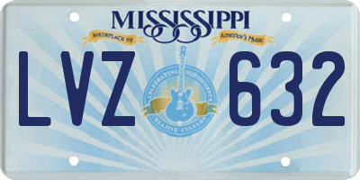 MS license plate LVZ632