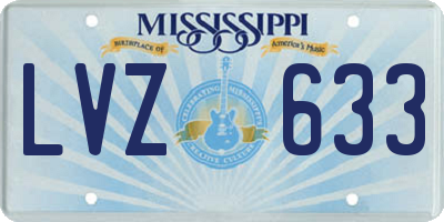 MS license plate LVZ633