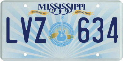 MS license plate LVZ634