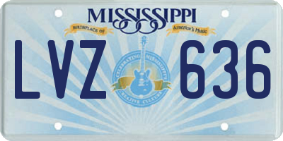 MS license plate LVZ636