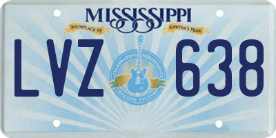 MS license plate LVZ638
