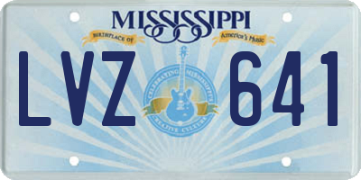MS license plate LVZ641