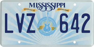 MS license plate LVZ642